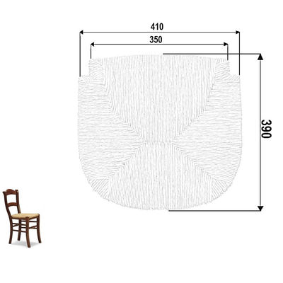 Ricambio per sedia modello C 2000 in paglia di riso x 4 - Foto 3