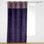 Rideau à oeillets 140 x 240 cm - velours - top imprimé - or duchesse violet - 1