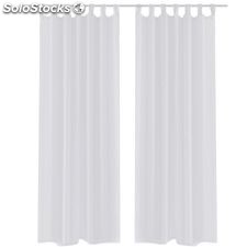 Rideau transparent blanc 140 x 225 cm 2 pcs