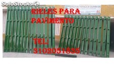 Rieles o testeros para pavimento, paral metalico, andamio tubular