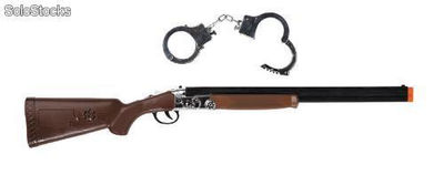 Rifle with handcuffs