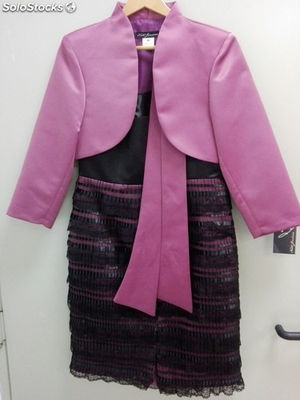 Robe rose et une veste boléro noir et - Photo 3