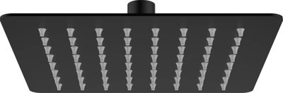 Rociador de ducha cuadrado Stillo 200x200mm negro