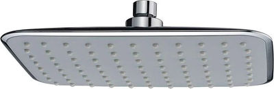 Rociador de ducha rectangular Stillo 260x190mm cromo ABS