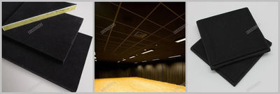 Rock wool fire resistant acoustic ceiling board