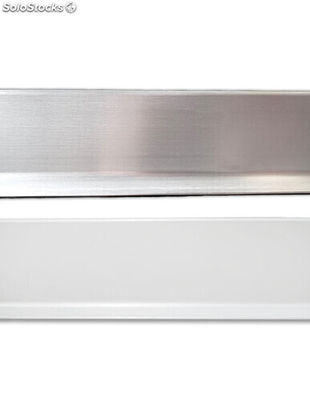 Rodapie aluminio labio inferior 2m seleccione color y medida blanco 70mm alt. 2m