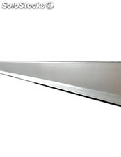 Rodapie aluminio labio inferior plata 3m 100mm alt. 3m larg.