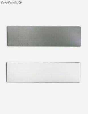 Rodapie aluminio recto 2m seleccione color y medida gris-metalizado 60 mm alt.