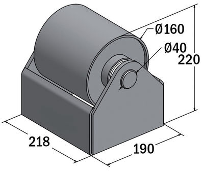 Rodillos de 20cm de diámetro para contenedores, con soporte - Foto 2