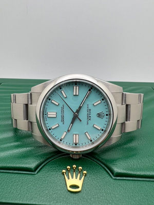 Rolex Oyster Perpetual 41mm Turquoise Blue Dial Box &amp;amp; Papers - Zdjęcie 3