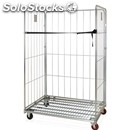Roll container trolley - mod. 1826 - with base on castors - two side frames -