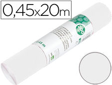 Rollo adhesivo liderpapel unicolor blanco brillo rollo de 0.45 x 20 mt