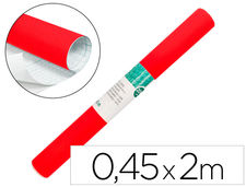 Rollo adhesivo liderpapel unicolor rojo brillo rollo de 0.45 x 2 mt