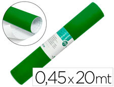 Rollo adhesivo liderpapel unicolor verde brillo rollo de 0.45 x 20 mt