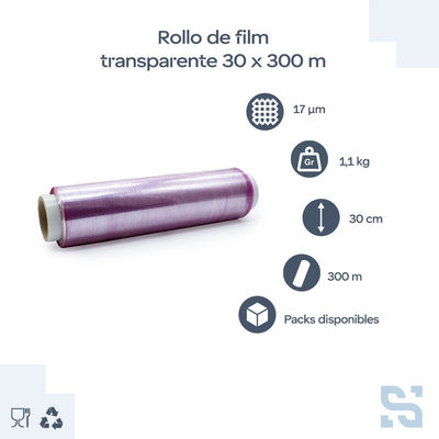 Rollo film transparente 300 metros profesional alimentacion - Foto 2