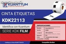Rollo KDK22113 Etiqueta Film Clear Letra Negra 62MM