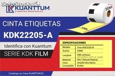 Rollo KDK22205A Etiqueta Film Amarillo 62MM x 30M