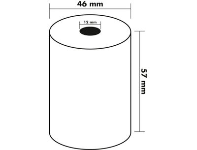 Rollo sumadora termico q-connect 57 mm ancho x 47mm diametro para maquinas - Foto 4