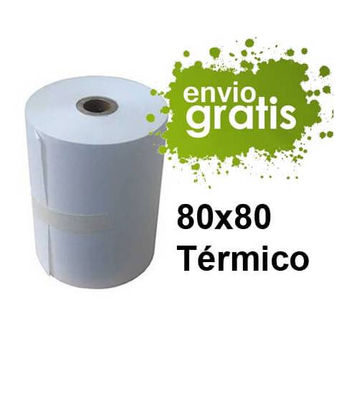 Rollos baratos papel térmico 80x80 mm. Oferta Sin Bisfenol A, Portes Gratis - Foto 2