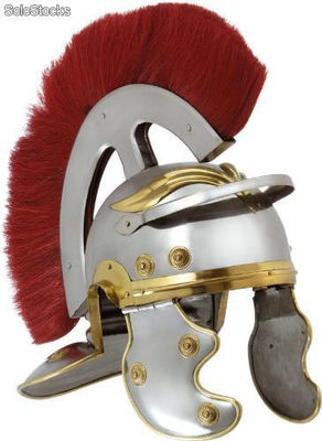 Roman metal helmet with crest