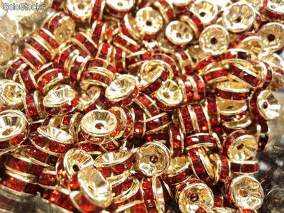 Rondel para rosarios y pulseras de oro laminado de 14k - Foto 2