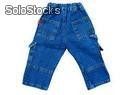 Ropa para bebés - pantalón de jean de bebé varón, con recortes, bolsillos, presillas y elástico en la cintura