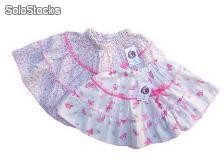 Ropa para niños - pollera de nena en corderina con 3 volados y cinta bebé. molderia chica