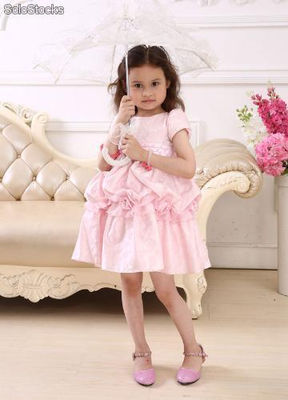 Rosa Mini Fee Kleider mit Ballonärmel