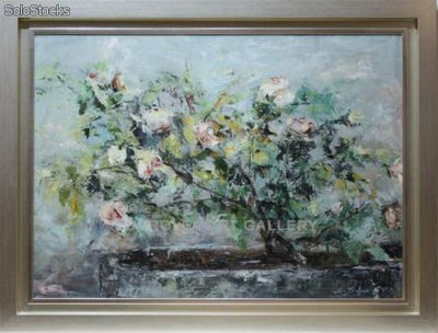 Rosal | Pinturas de flores en óleo sobre papel