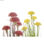 Roślina Dekoracyjna DKD Home Decor 30 x 30 x 78 cm Różowy Metal Żółty PVC (2 Szt - 2