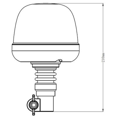 Rotativo tubular led 12/24V R65-R10 22W - Foto 2