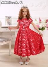 Rotes Kinderkleid mit Kurzärmel