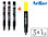Rotulador artline comic pen calibrado micrometrico negro bolsa de 3 uds 0,2 0,4 - 1