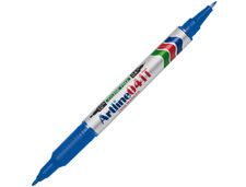 Rotulador artline marcador permanente ek-041T azul -doble punta 0.4 y 1.0 mm