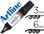 Rotulador artline marcador permanente ek-50 negro punta biselada 6 mm papel - 1