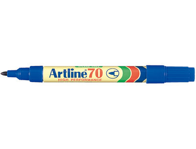 Rotulador artline marcador permanente ek-70 azul punta redonda 1.5 mm papel - Foto 2