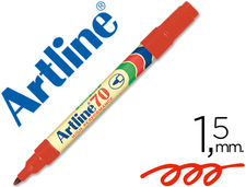 Rotulador artline marcador permanente ek-70 rojo -punta redonda 1.5 mm -papel