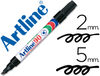 Rotulador artline marcador permanente ek-90 negro -punta biselada 5 mm -papel