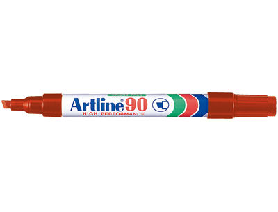 Rotulador artline marcador permanente ek-90 rojo punta biselada 5 mm papel metal - Foto 2