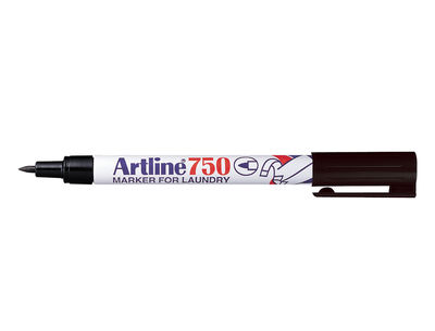 Rotulador artline marcador permanente lavable para textilek-750 negro punta - Foto 2
