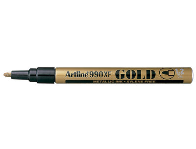 Rotulador artline marcador permanente punta metalica ek-990 oro punta redonda - Foto 2