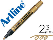 Rotulador artline marcador permanente tinta metalica ek-900 oro -punta redonda