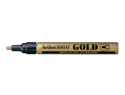Rotulador artline marcador permanente tinta metalica ek-900 oro punta redonda - Foto 2