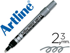 Rotulador artline marcador permanente tinta metalica ek-900 plata -punta redonda