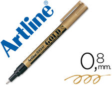 Rotulador artline marcador permanente tinta metalica ek-999 oro punta redonda