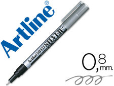 Rotulador artline marcador permanente tinta metalica ek-999 plata -punta redonda