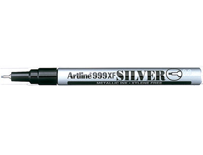 Rotulador artline marcador permanente tinta metalica ek-999 plata punta redonda - Foto 2