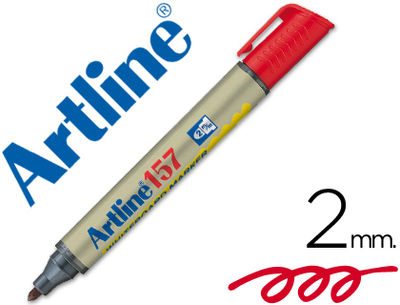 Rotulador artline pizarra ek-157 rojo -punta redonda 2 mm
