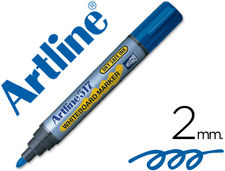 Rotulador artline pizarra ek-517 azul -punta redonda 2 mm -tinta de bajo olor