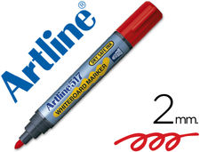 Rotulador artline pizarra ek-517 rojo -punta redonda 2 mm -tinta de bajo olor